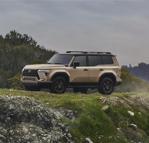 Lexus vehicle on hilltop 