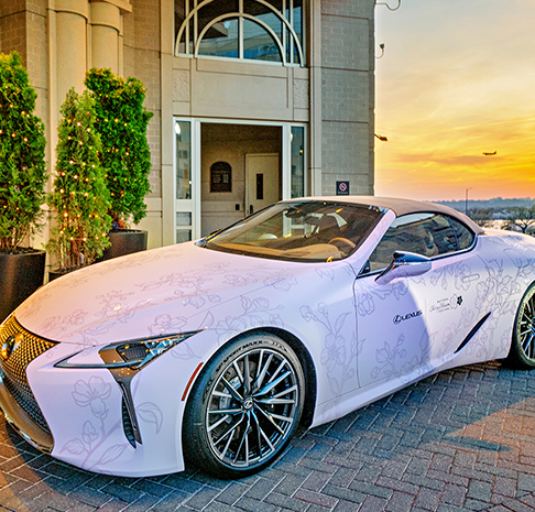 Salamander DC Lexus Car with sunset in the background