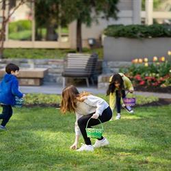 easter egg hunt on the grand lawn