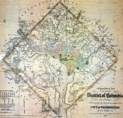 historic map of district of columbia