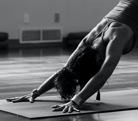 Women Stretching in a Yoga Pose