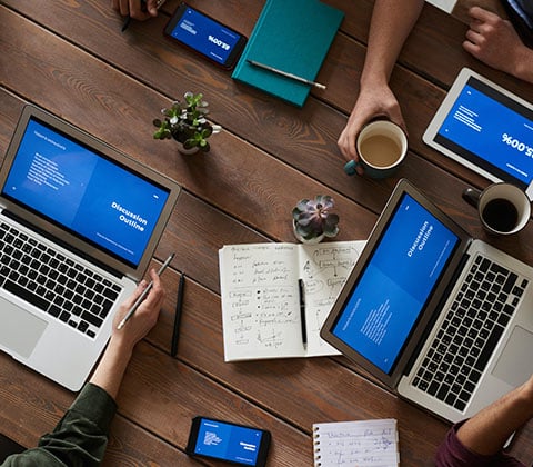People meeting at a table