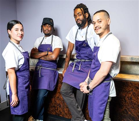 bartender serving a cocktail